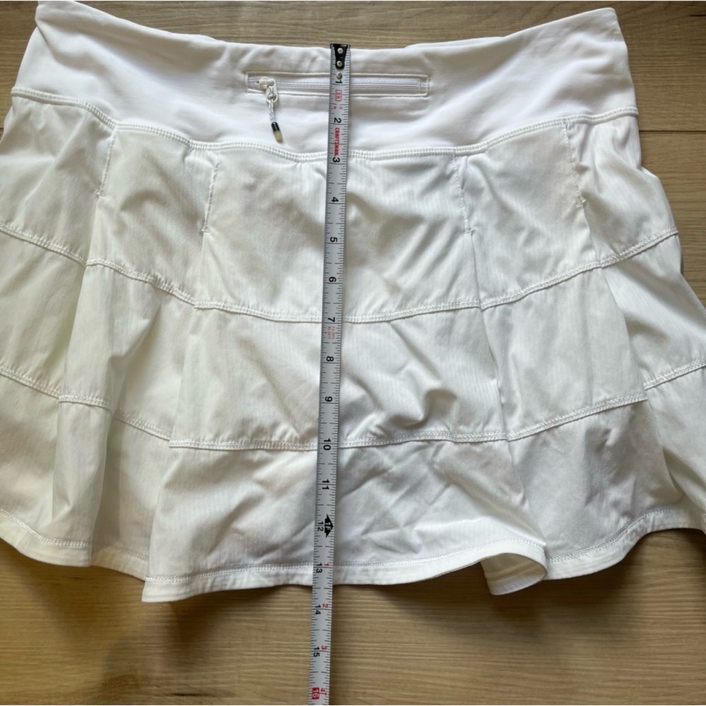 lululemon pace rival skirt regular 8 running yoga tennis EUC athleasure white​​ - Picture 9 of 10